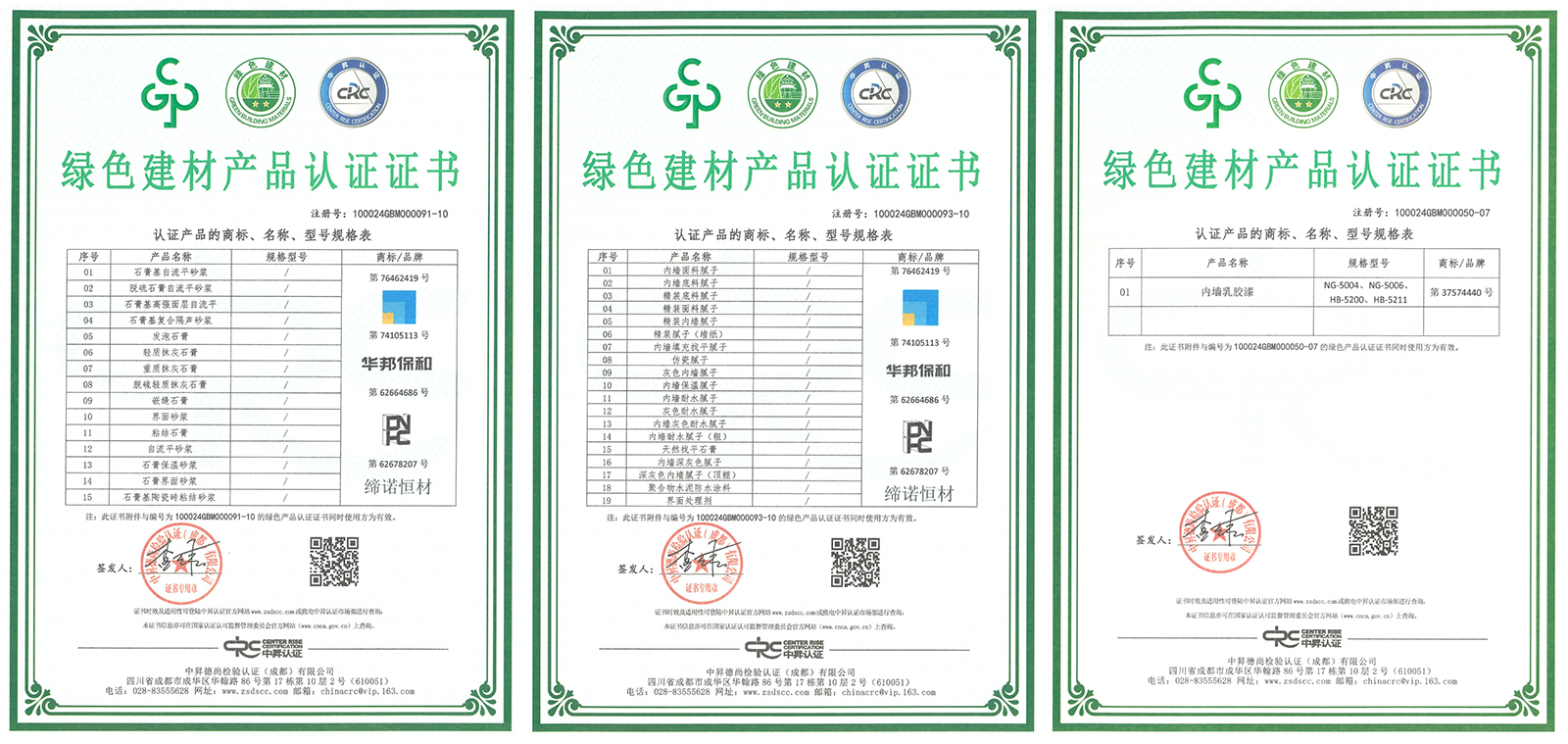 華邦保和綠色建材產(chǎn)品認(rèn)證證書 華邦保和綠色建材產(chǎn)品認(rèn)證證書